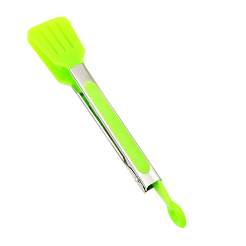 Stainless Steel Food Clip Household Fried Steak Clip Baking Bread Clip Portable Washable Food Clip For Kitchen: Green