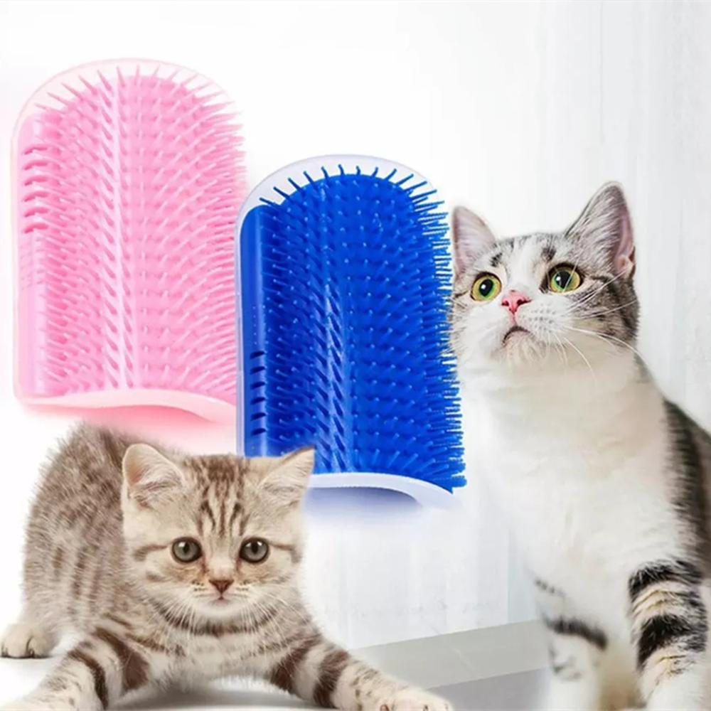 Cepillo para gatos con Catmint Corner, cepillo peine para masaje de gatos, aseo para gatos, esquina, picazón, cepillos eliminación de cabello, producto para mascotas