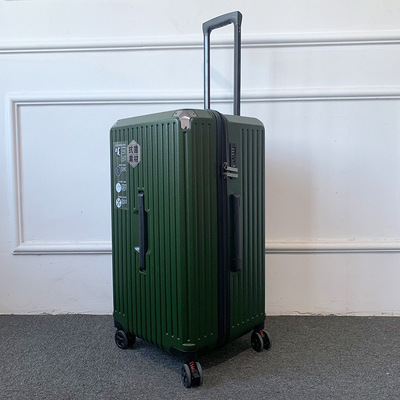 Extra Grote Reiskoffer Met Ritssluiting Trekstang Koffer, Universele Wielen, Vrouwelijke En Mannelijke Studenten, Ultralichte Uitgangspas: Blauw / 17"