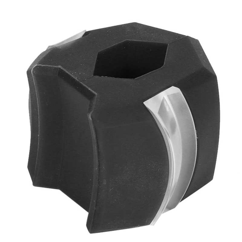 Kaaklijn Trainer Facial Afslanken Kaak Spier Training Siliconen Gezicht Hals Oefening Bal: Black