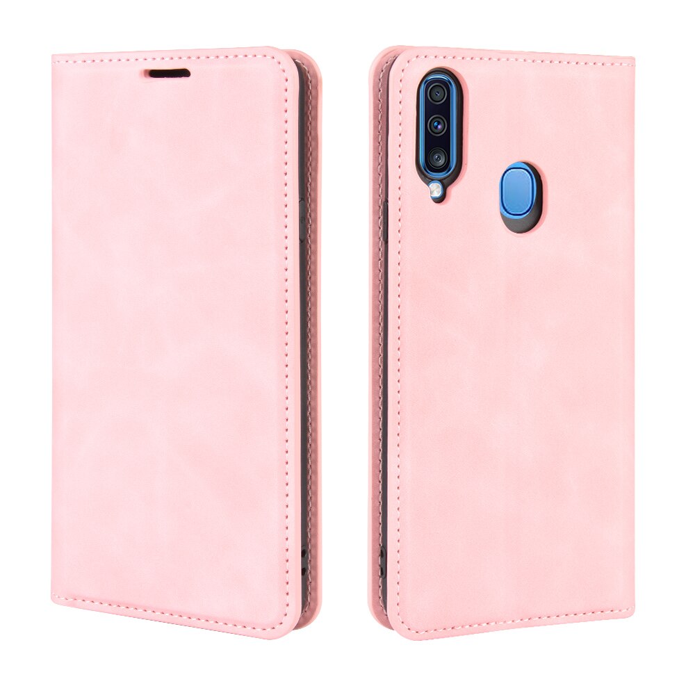 A207 Auto Switch Leather Case for Samsung Galaxy A20S (6.5in) SM-A207F Flip Wallet Book Cover Black 207A A 20S 207 GalaxyA20S: Pink