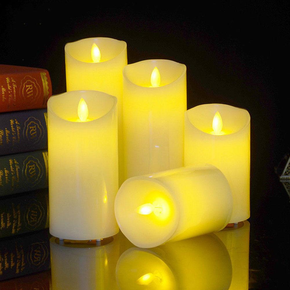 10/12/15/17/20cm elektroniska led ljus paraffin vax flamless ljus ljus dekorativa ljus lampa bröllopsfest heminredning