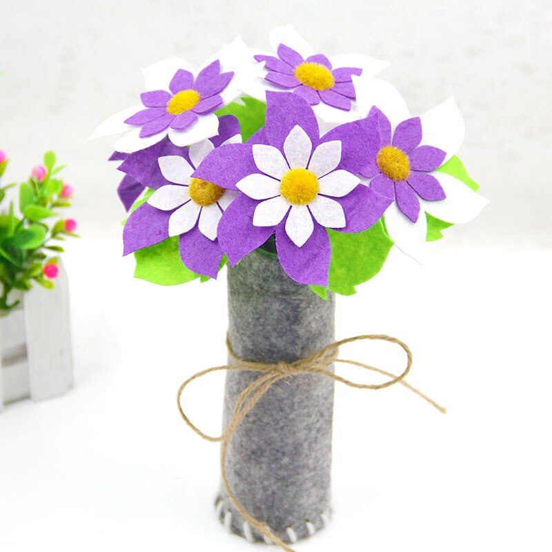 DIY Manual Mother's Day Potted Plants Bouquet Simulation Manual Homemade Fabric Bouquet Material Kit Learning Craft Toy: 2-FCHS