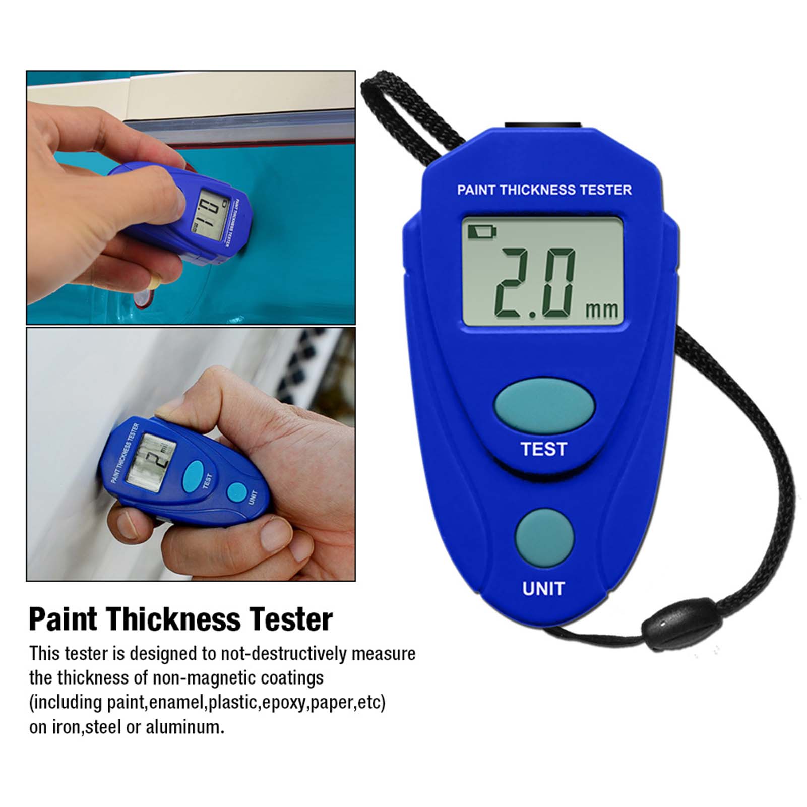 Car Coating Paint Film Meter Paint Thickness Measurement Digital Thickness Gauge Car Coating Paint Digital Thickness Meter