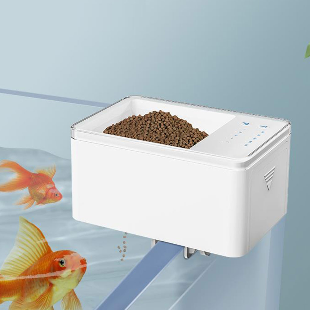 Husstands fisketank 500ml intelligent digital automatisk fiskeføder med timer kæledyrsfoder fiskemad dispenser led display