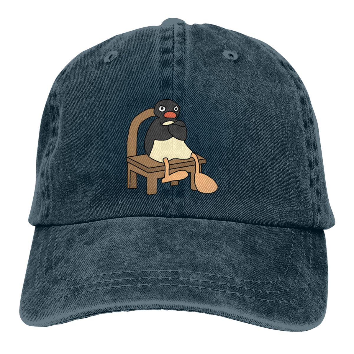Pure Color Dad Hats Angry Pingu Women's Hat Sun Visor Baseball Caps Noot Pingu Pinga Penguin TV Peaked Cap: Navy Blue