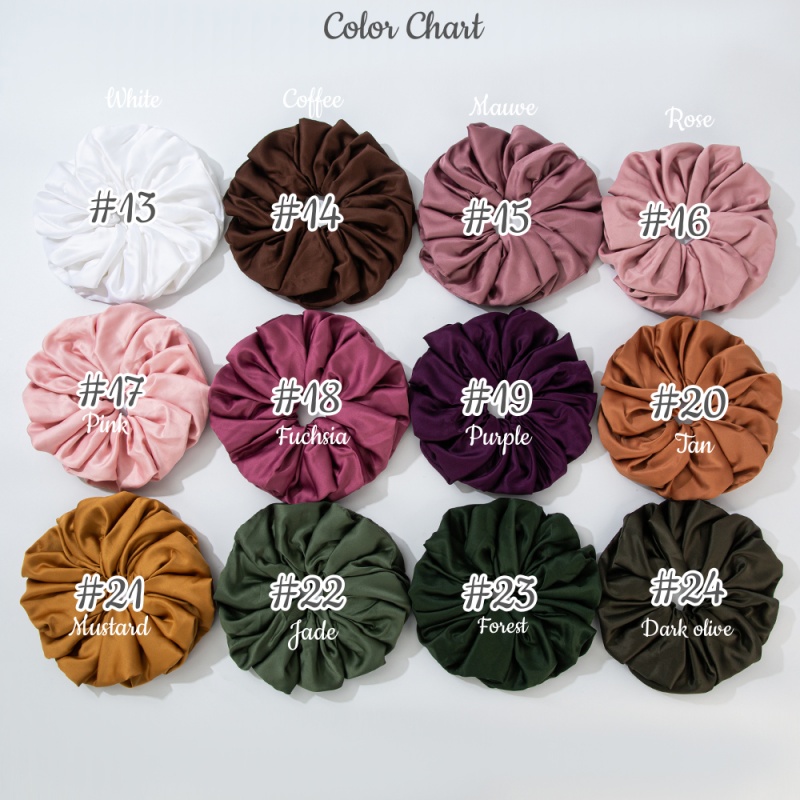 Grandes scrunchies de cetim oversized jumbo scrunchy dormir gigante muçulmano elástico volumizing puro costura laço de cabelo scrunchie