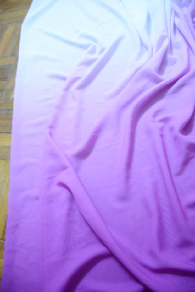 100D Purple Chiffon Fabric Gradient Chiffon Fabric for Dress Scarf Decoratavie Chiffon Fabric