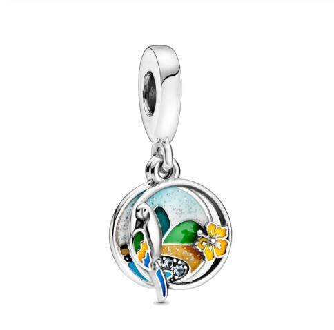 2020 verão novo 925 prata esterlina balançar encantos contas caber pan original pulseiras feminino jóias diy: Cinza