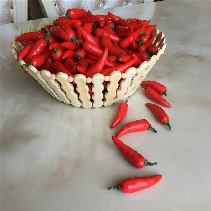 Mini pimiento pequeño de verduras artificiales, juguetes de simulación para niños, accesorios de decoración para 10 Uds.