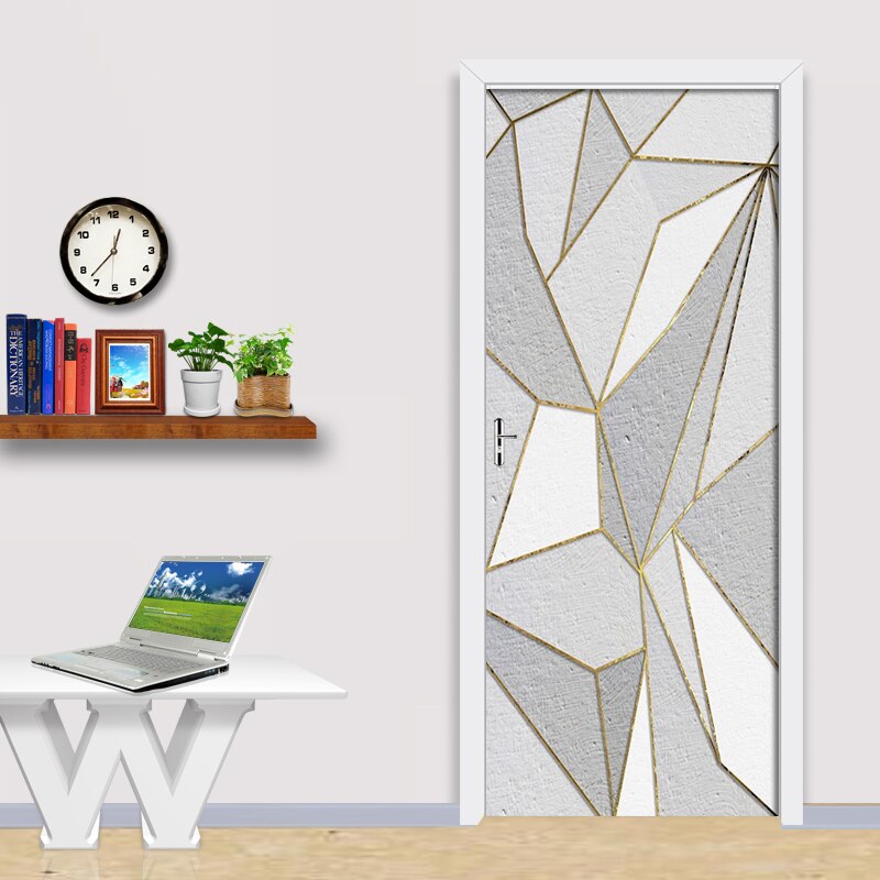 2 stks/set Persoonlijke Geometrische Goud Lijn 3D ... – Grandado