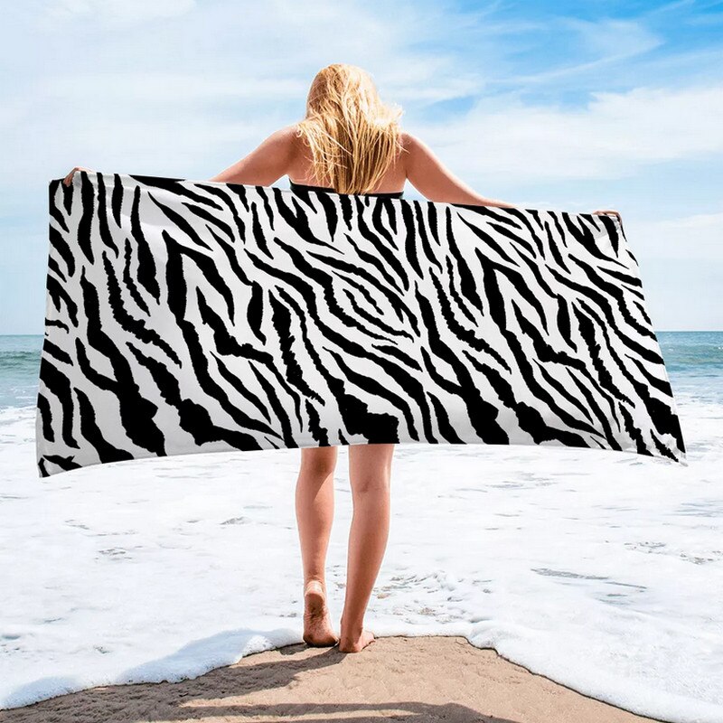 7 farve trykte sommer badehåndklæde firkantet afslappet strand swimmingpool blød krop håndklæde sommer surf kappe tæppe: F