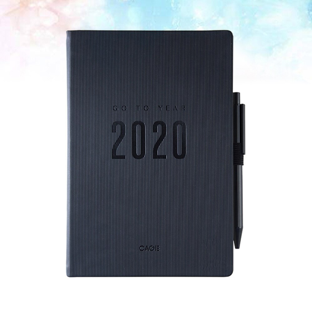 1Pcs A5 Planner Efficiency Agenda Schedule Notebooks Diary Stationery for School Office(Black)
