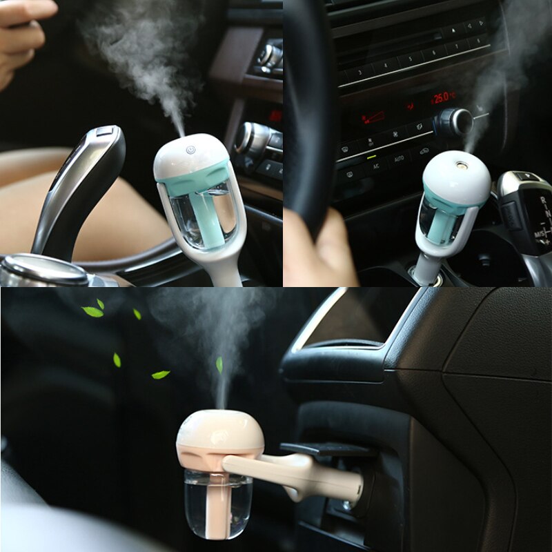 12V Auto Stoom Luchtbevochtiger Aroma Diffuser Mini Luchtreiniger Aromatherapie Etherische Olie Diffuser Mist Maker Spuit Voor Auto