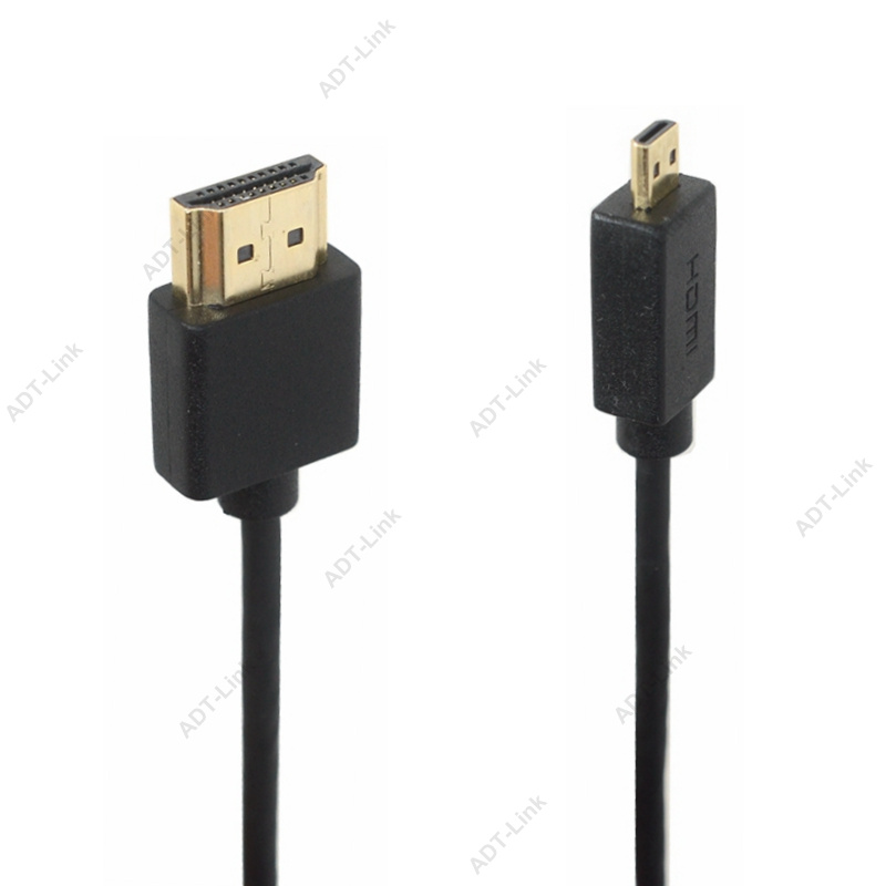 Od 3.0mm superzachte dunne micro hdmi male naar hdmi & mini hdmi male kabel 2k 4k hd @ 60hz lichtgewicht draagbaar: Micro-hdmi / 0.3m