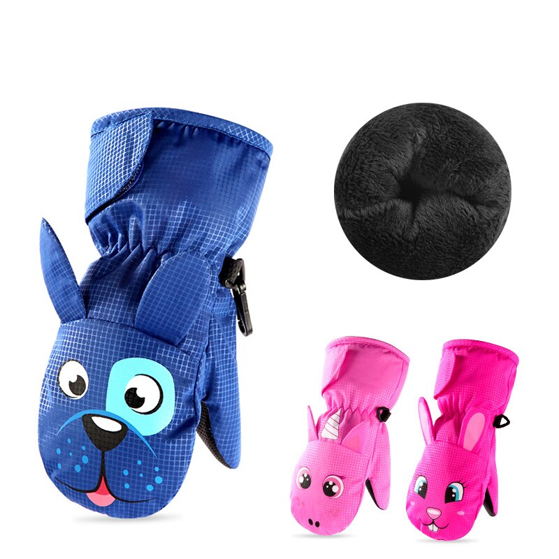 Kids Winter Ski Handschoenen Waterdicht Kinderen Warme Handschoenen Jongens En Meisjes Winddicht Plus Fluwelen Dikker Handschoenen