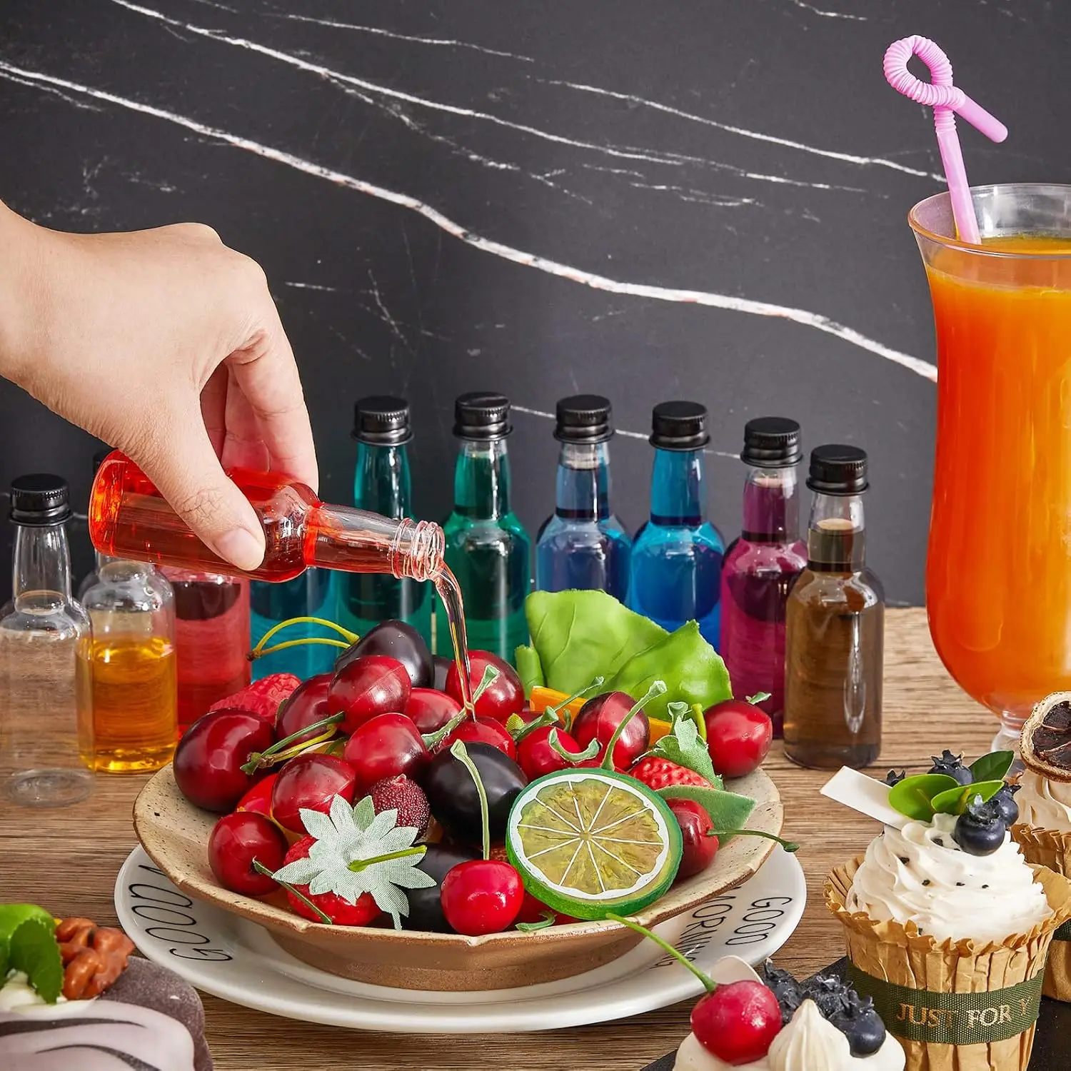 50Pcs 30ml-150ml Empty Clear Plastic Mini Liquor Bottles Refillable Spirits Container For Juice Drink Wine Alcohol Wedding Party