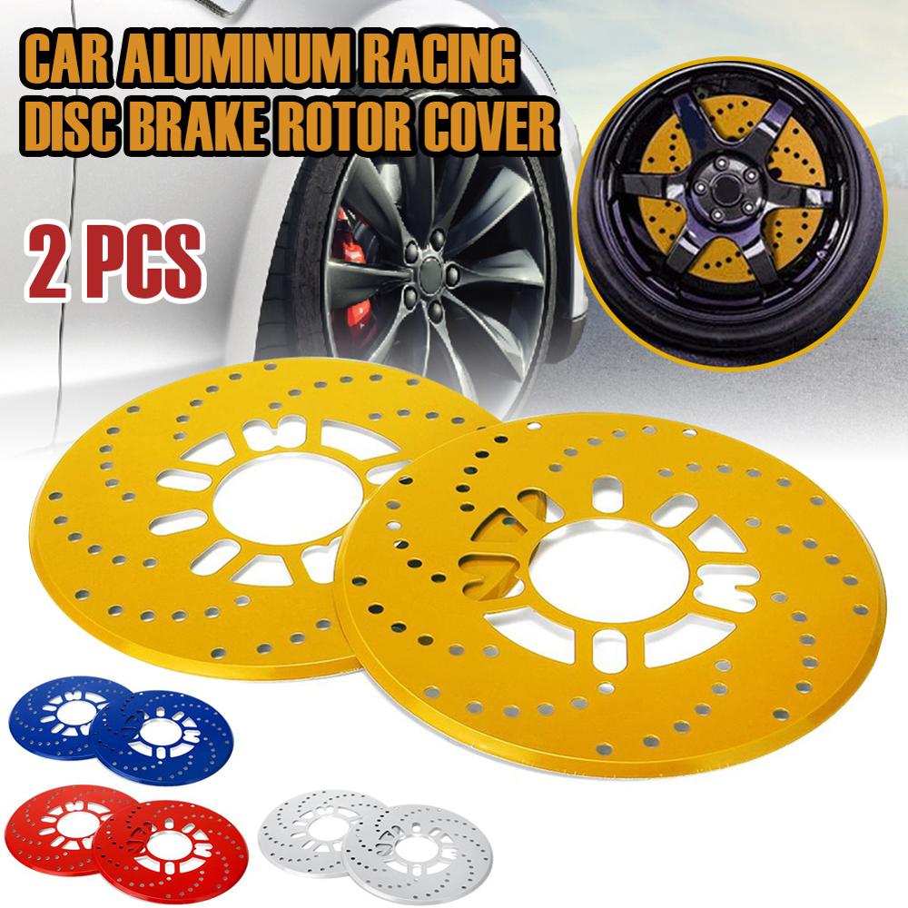 2pcs Car Auto Wheel Disc Brake Cover for 14" Drum Decorative Aluminum Brake Cover Dust-proof for Auto Rear Wheel