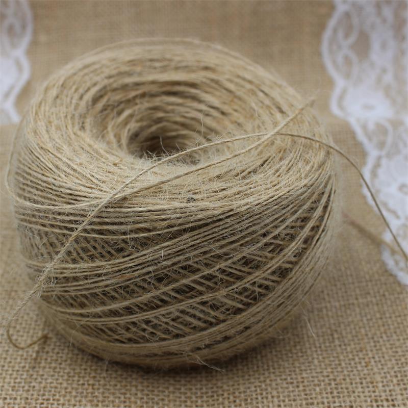 Ypp craft 1mm tyndt reb, naturlig jute garn ledning gør-det-selv/dekorativt håndlavet tilbehør hamp jute reb til papirfremstilling 400m