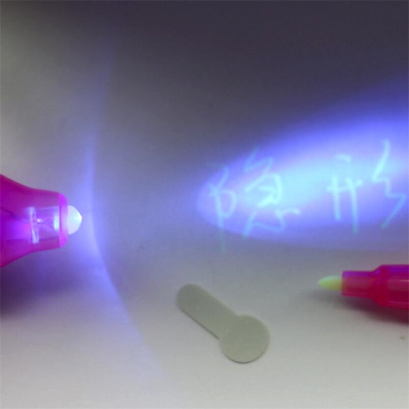 Magic 2 In 1 Light Combo Invisible Glow Ink Gyro Pen Popular Random Color Baby Kids Children Toys