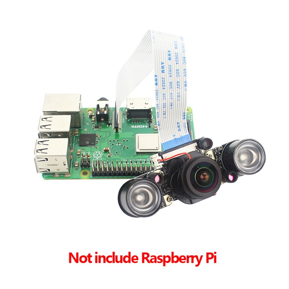 Modulo della macchina fotografica Per Raspberry Pi 4 Modello B/3B +/3B/2B Fisheye Ampio Angolo di Macchina Fotografica 175 gradi IR-CUT Commutazione Automatica di Giorno e di Notte