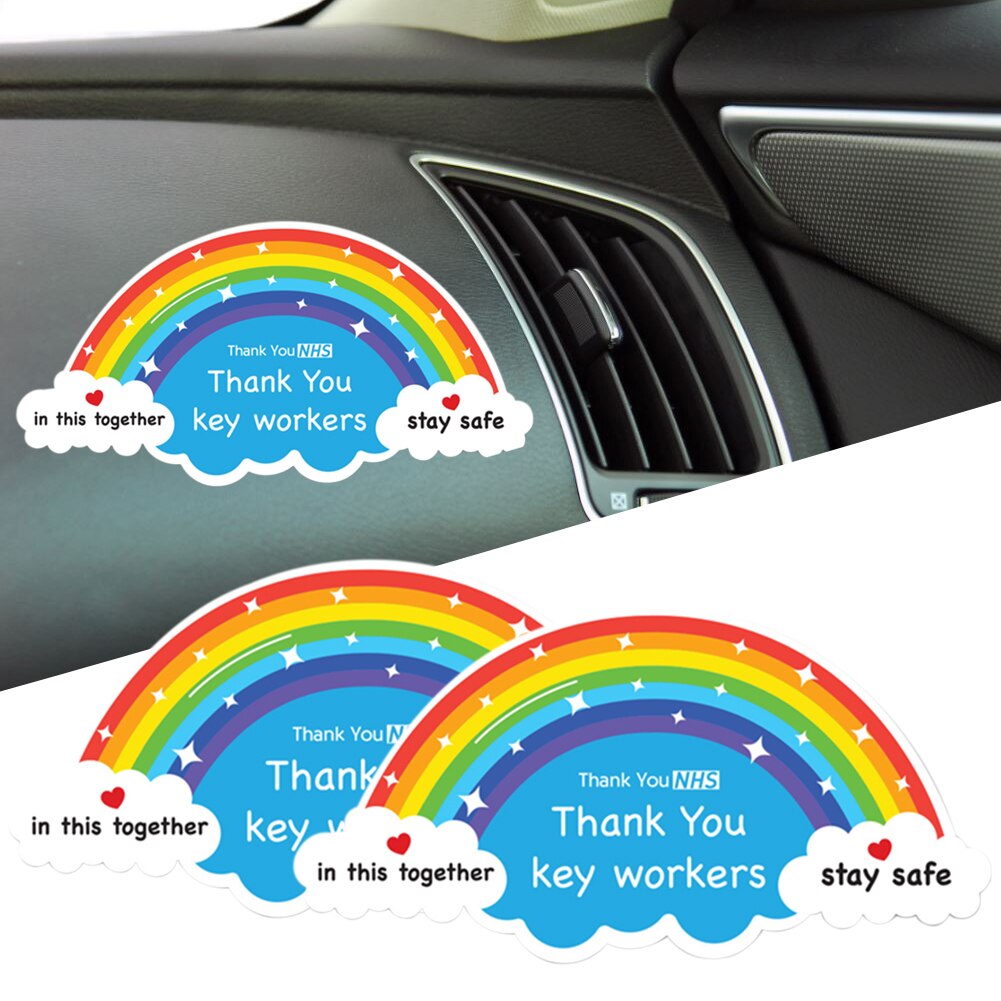 Vinyl Stickers Rainbow Waterproof Anti-fading Stickers For Window Car Taxi Van Shop Notebook