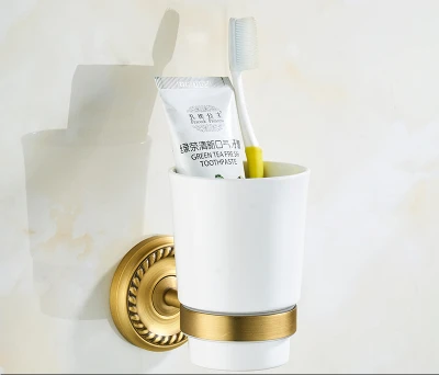 Brass Bathroom Accessories Antique Bath Towel Set Towel Ring Carved Toilet Paper Holder Towel Bar Bathroom Hardware Set: Light Grey