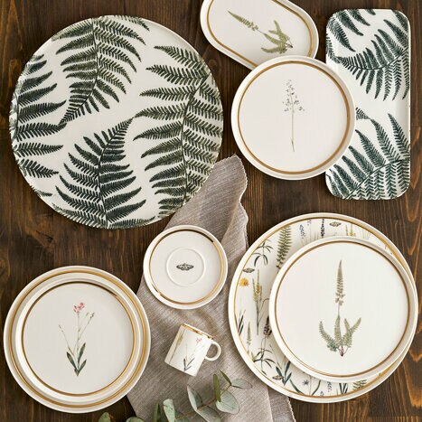 Porland botanische desen 2 platte plaat 21cm