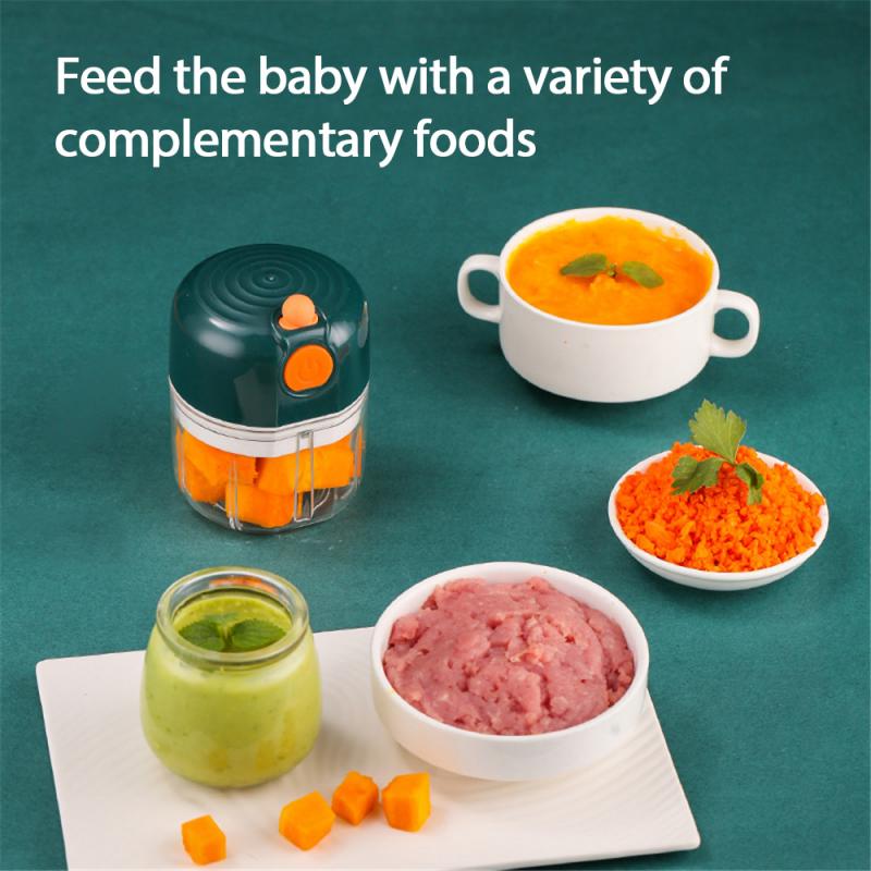 250Ml Elektrische Babyvoeding Keuken Tool Draagbare Mini Kinderen Effen Eten Mills Usb Vlees Groente Stamper Machine