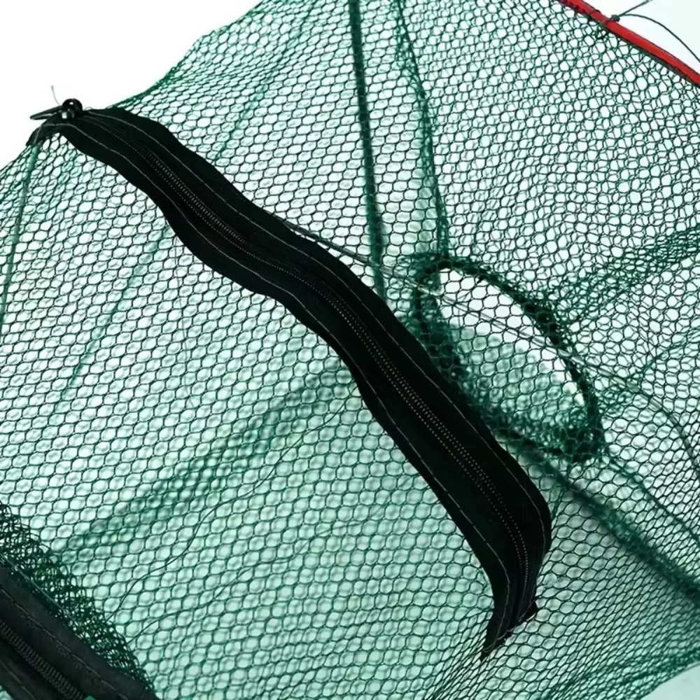 Draagbare Rechthoekige Visval Netto Nylon Mesh Visgerei Werpnet Viskooi Opvouwbare Dip Netto Kooi voor Krab Garnalen Rivierkreeft