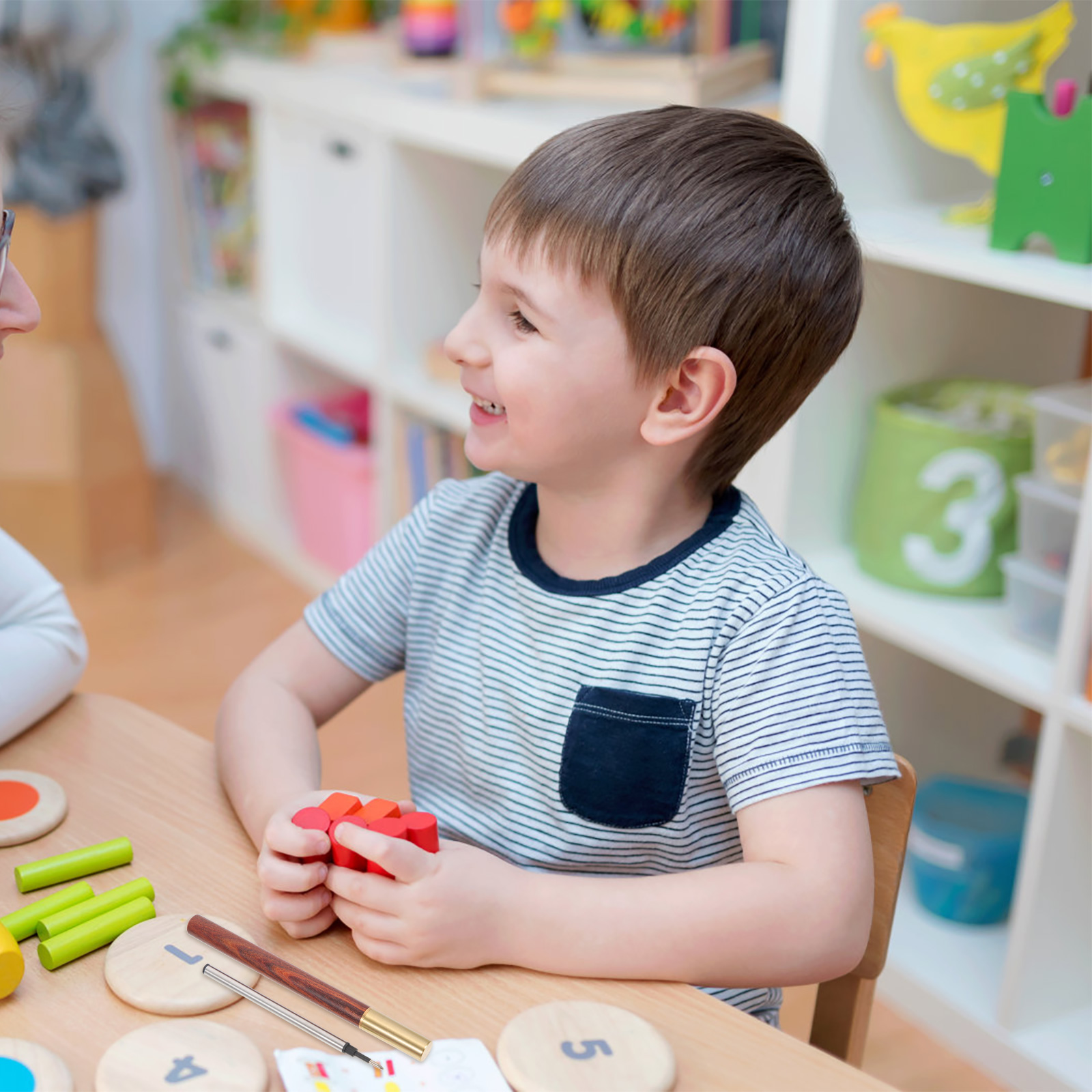 1 Set Craft Precision Cutter Wooden Handle Pen Cutter Safety Engraving Pen