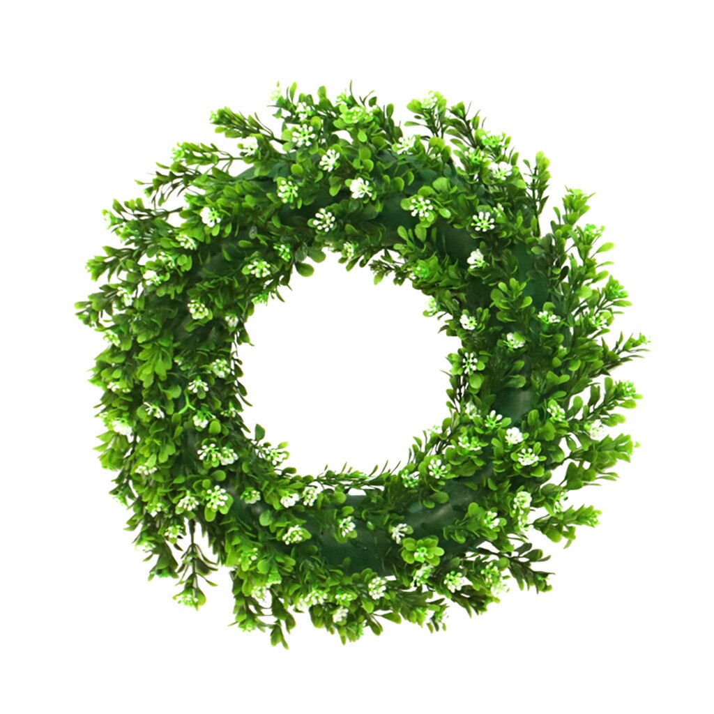 Artificial Green Plant Wreath Simulation Green Plant Garland Home Office Decor Artifici festival fHome Wedding Decoration indoor: Default Title