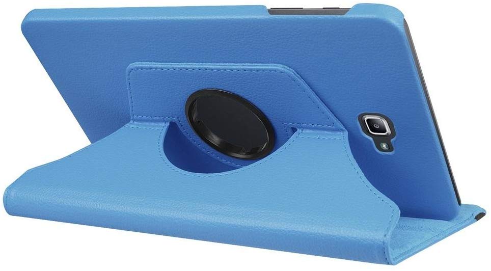 360 Rotating Case for Samsung Galaxy Tab A 10.1 T580 T585 Stand Cover PU Leather Case for Samsung Tab A6 10.1 T580N T580N: Sky Blue