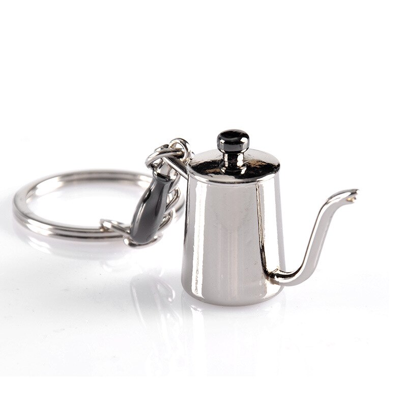 Couple Espresso Accessories Coffee Key Chain Mini Coffee Tamper Beautiful Coffee Keyring Cafe for Coffee Lovers Keychain: K