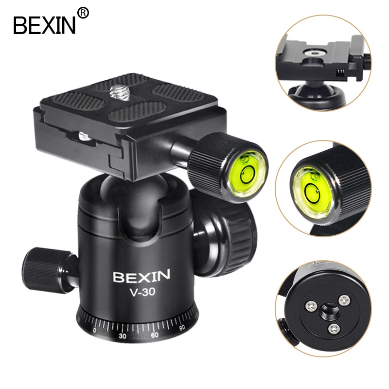 Bexin Camera Ball Head Video Dslr Statiefkop Mount Mini Balhoofd 360 Graden Roterende Panoramisch Hoofd Voor Statief Dslr Camera