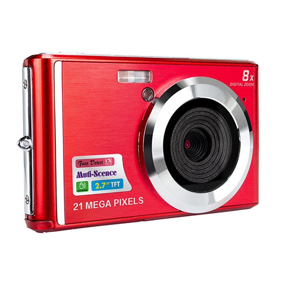 C4 Mini HD Digital Camera CMOS Sensor Portable Travel Photo Video Camera for Children Kid Adult Birthday: Red