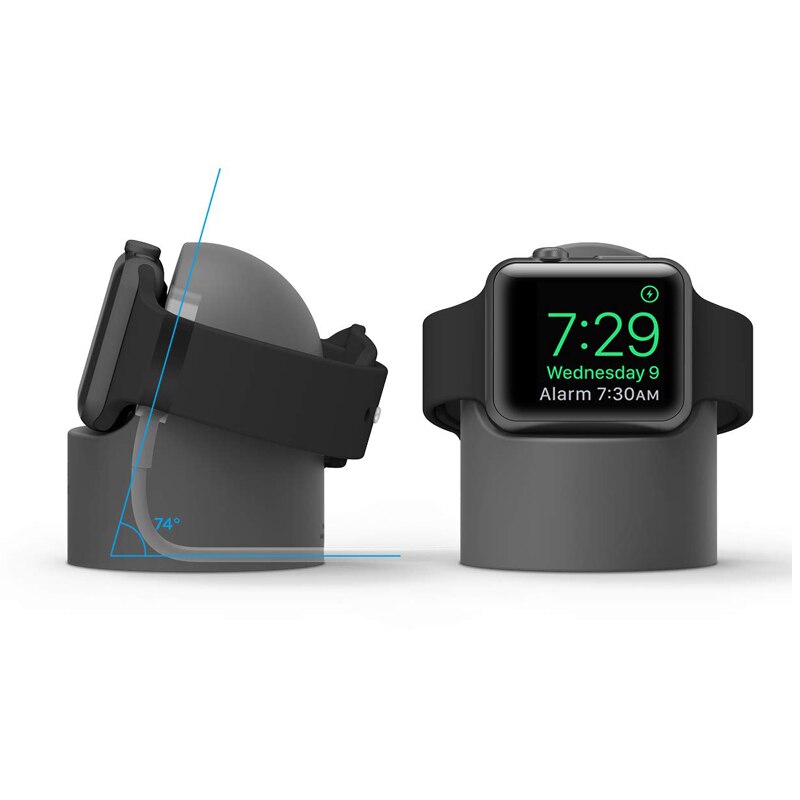 Station de charge de nuit en Silicone pour Apple Watch, pour Apple watch 6 5 4 3 2 SE iWatch 44mm 42mm 40mm 38mm, pour apple Watch