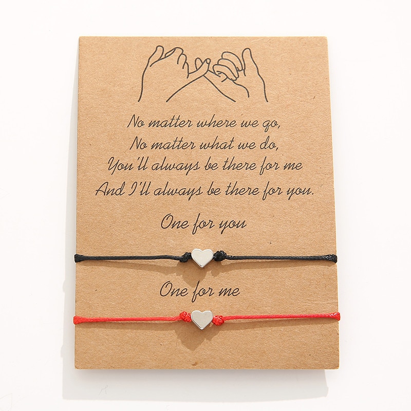 Einstellbare Seil Charme Stern/Herz Armbinde einstellen für Frauen Männer verrotten Arten Schnur Sie & Ihn BFF Passenden Gepaart armbänder Paar