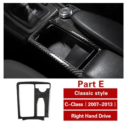 Car Styling Decorative Carbon Fiber Gear Central Control Panel Sticker Decal For Mercedes-Benz C Class W204 2007-13: G