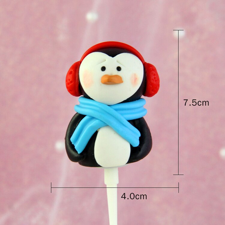 Décoration de gâteau joyeux anniversaire, chapeau de pingouin, flocon de neige, Igloo, Cupcake, cuisson, drapeau de fête, décor de gâteau pour réception pour bébé, de noël: Bleu profond