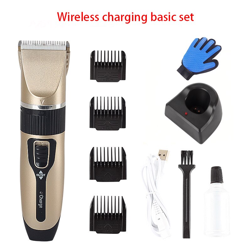 Professionele Hond Haar Clipper Draadloze Opladen Low Noise Dog Grooming Hond Haar Trimmer Kat Elektrische Clipper Blade Set: Model A