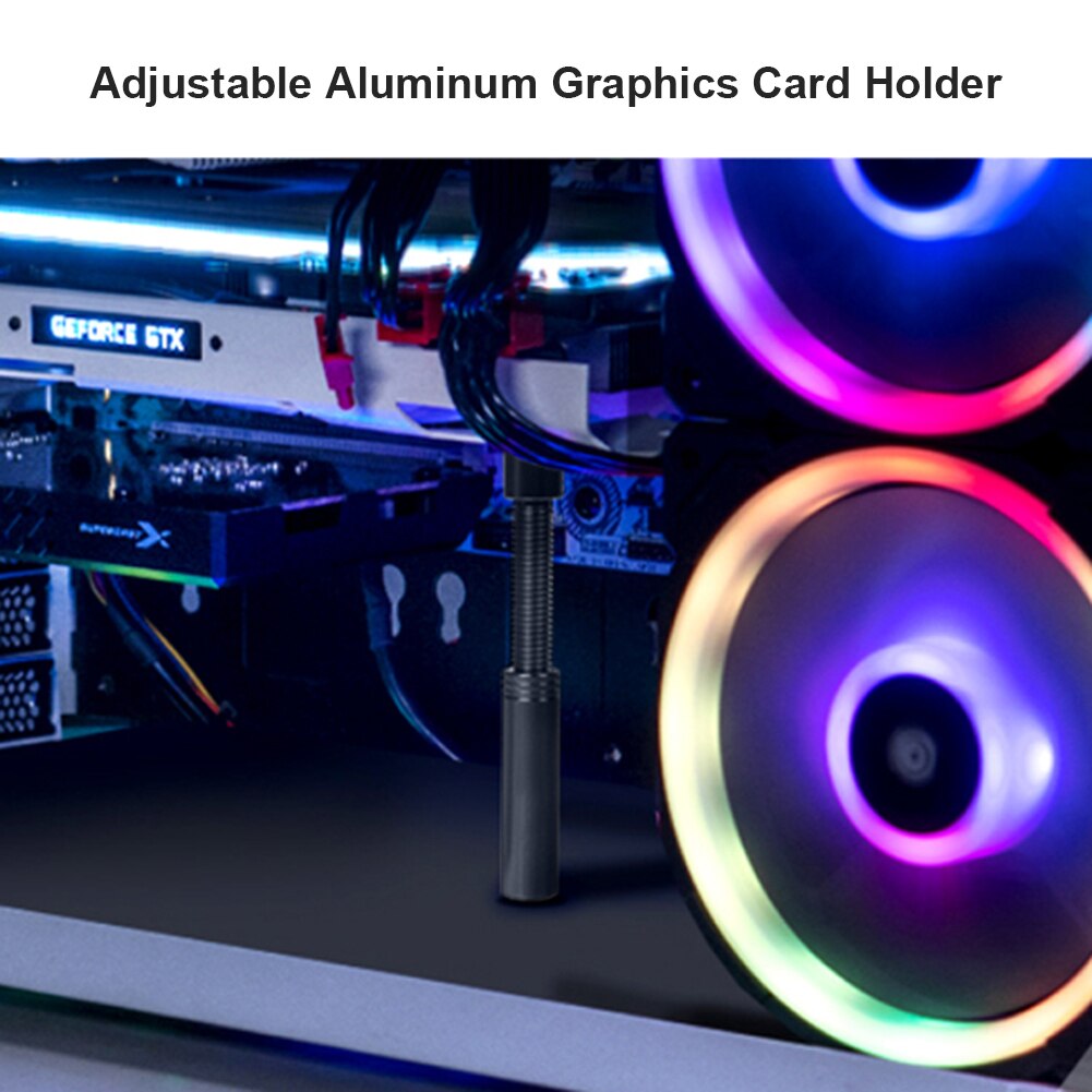 PC Grafikkarte GPU Halfter befestigen Unterstützung Einstellbare Aluminium Video Karte durchhängen Halfter Halterung Jack Schreibtisch PC fallen Für Schreibtisch PC
