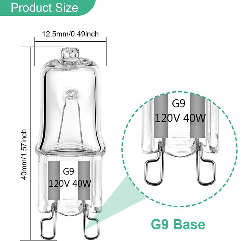 Ampoule de four 40W G9, lampe à haute température, pour fours indispensables,