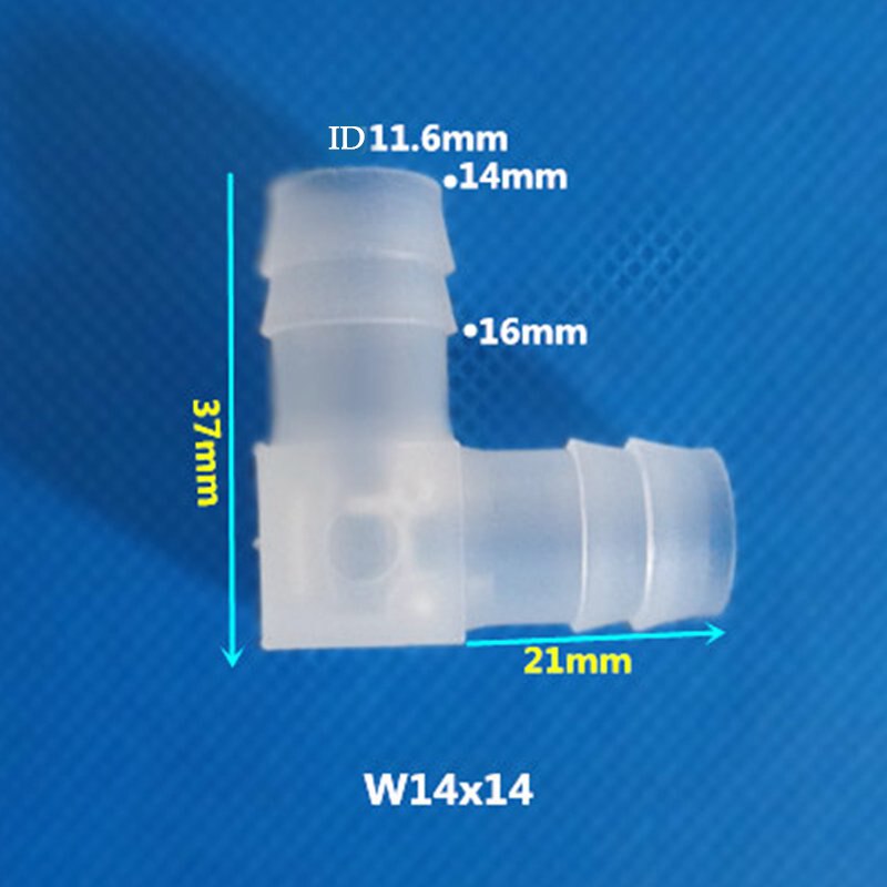 10 kpl 8mm ~ 20mm 90 asteen letku yhtä suuri pienentävä kulmaliitin l-tyyppinen muovinen pagodi kyynärliitos puutarhan kasteluputkien liittimet: 14mm