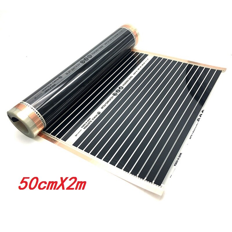 Material PTC infrarrojo, alfombra de suelo con ahorro de energía AC220V 220 w/m2, película de calentamiento bajo el suelo: 50cmX2m