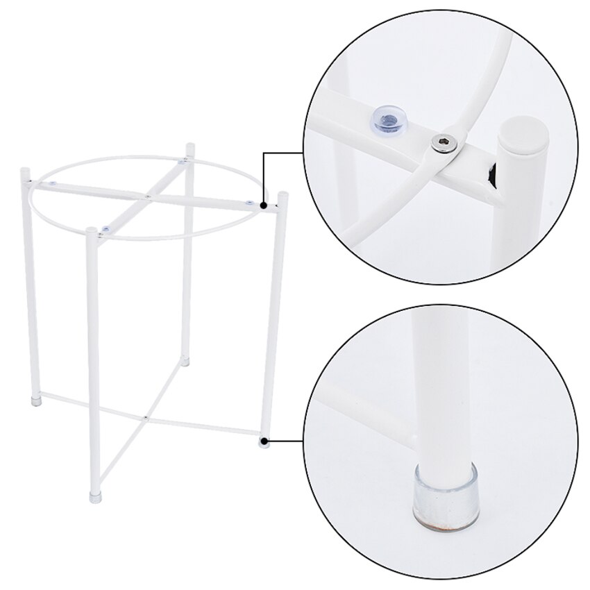 HOJINLINERO Ronde salontafel set van 2, nest van tafels, salontafels voor woonkamer, houten salontafel met opslag en gouden metalen frame, moderne zijbank nestelen thee bijzettafel woonkamer, wit