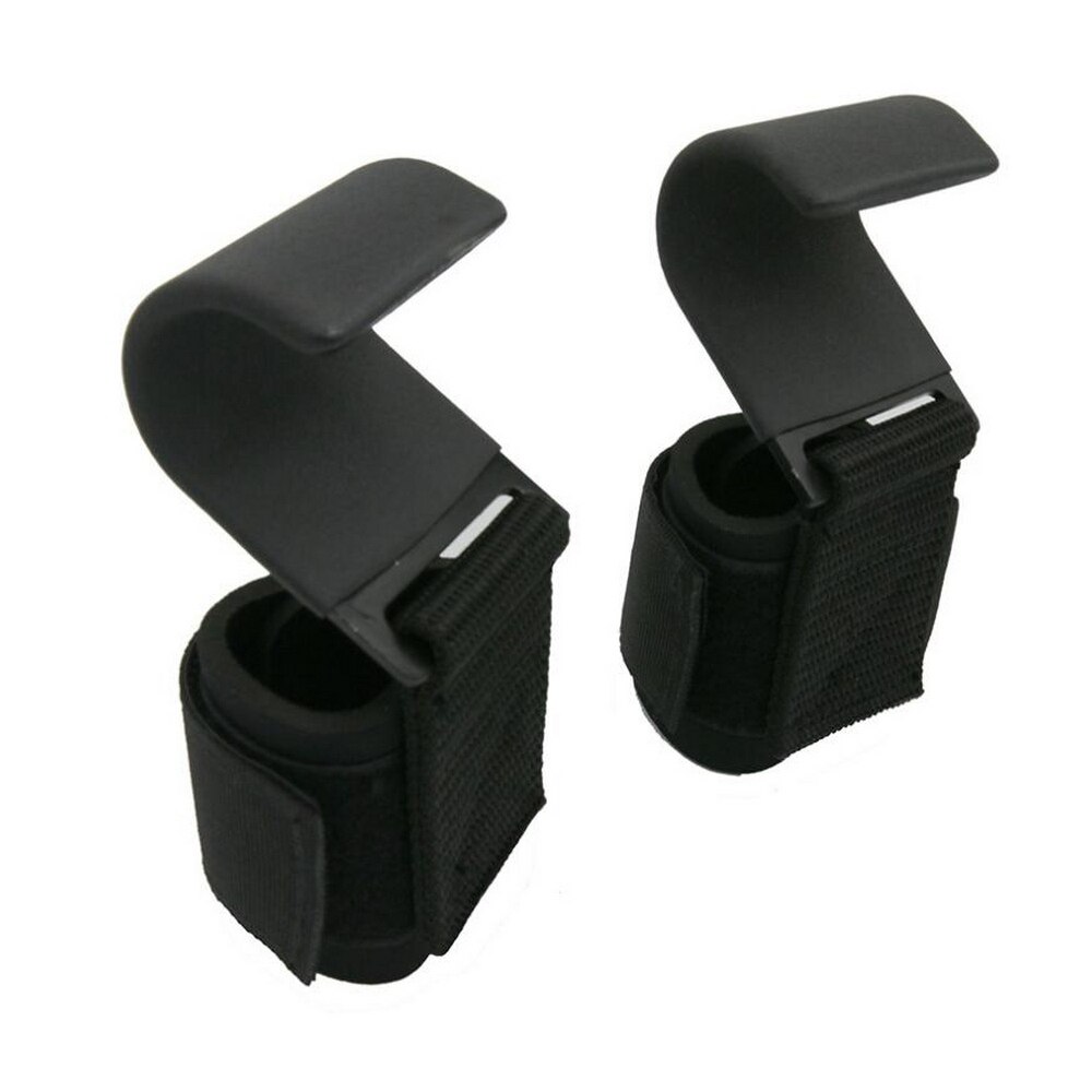 2PCS Weight Lifting Hooks Lifting-Hook Hand-Bar Fitness Wrist Straps Heavy Duty Pull-ups Power Lifting Grips Padded Workout Hook