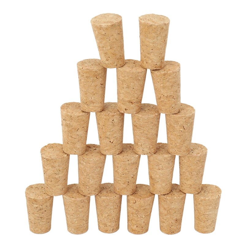 20 Teile/los Natürliche Holz Korken Wein Stopper Holz Flasche Stopper Kegel Typ Wein Flasche Korken Stecker Abdichtung Kappe Bahre Flasche korken