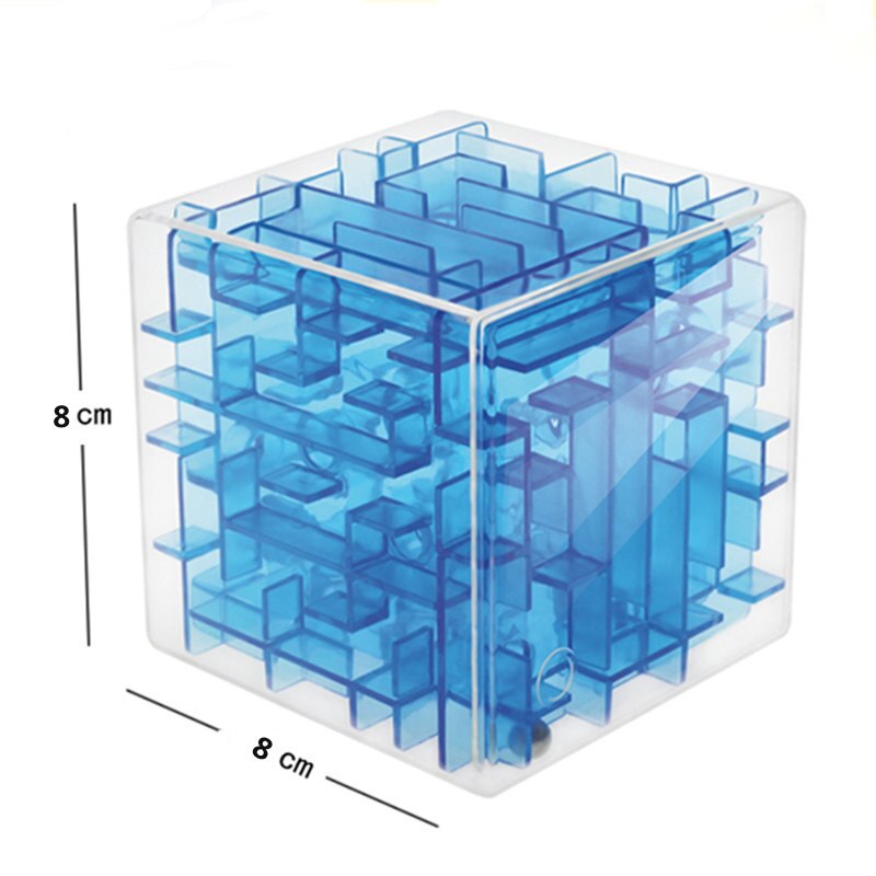 8 cm Doolhof Magische Kubus Puzzel Speelgoed 3D Speed Cube Labyrint Rollende Bal Speelgoed Puzzel Game Cubos Magicos Leren Speelgoed