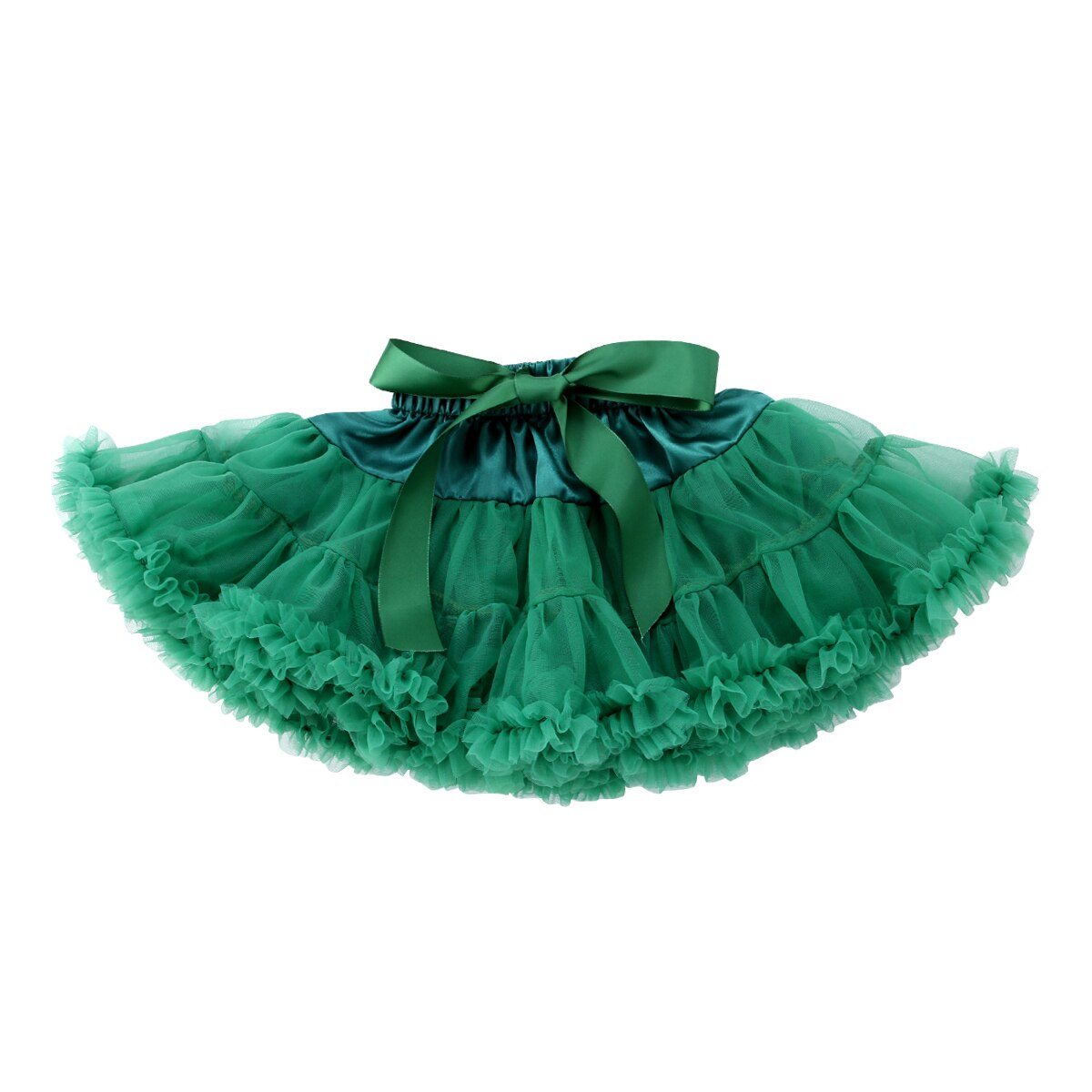 Meninas da criança Do Bebê Crianças Tutu Saia Festa De Dança Ballet Fluffy Camadas Rendas Princesa Bonito Saias: green